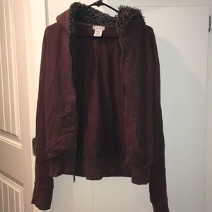 Soft fuzzy brown sweater